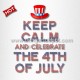 Keep Clam and Celebrate The 4th of July Rhinestone Heat Transfer